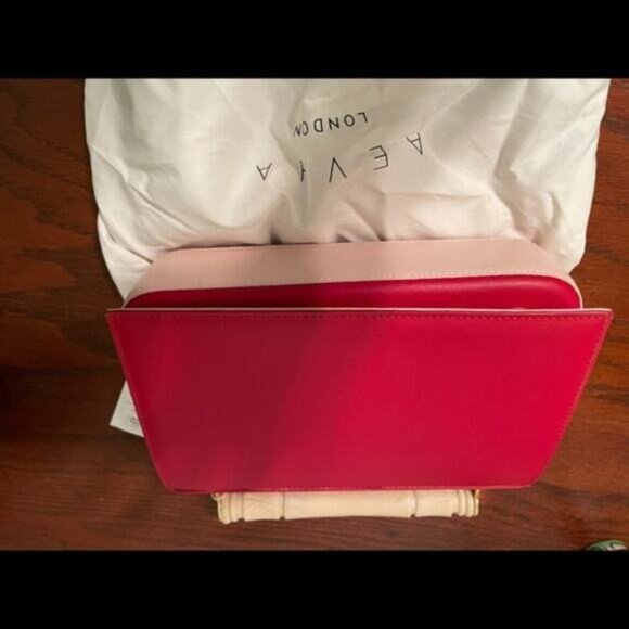 Aevha London leather shoulder bag red - Picture 2 of 11
